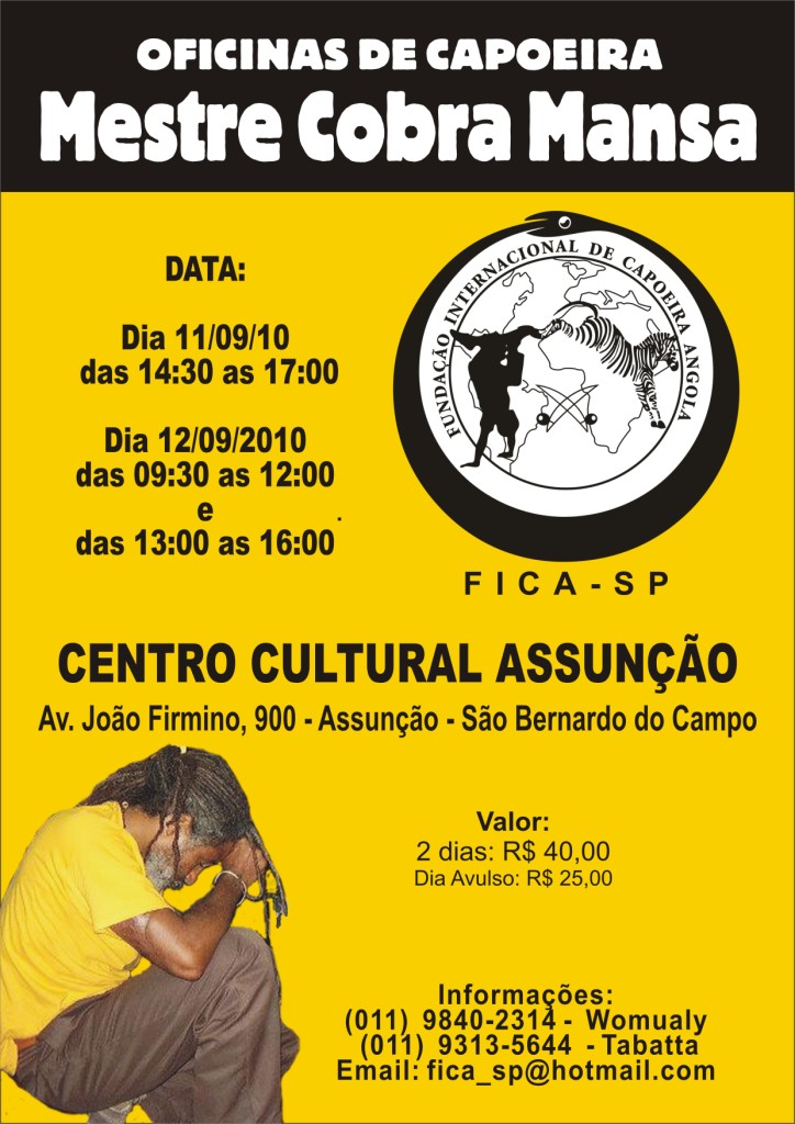 Oficina de Capoeira Angola - Mestre Cobra Mansa